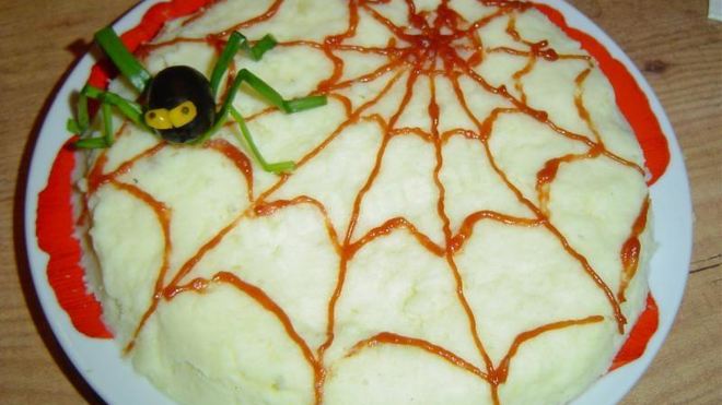 Рецепт Картофельное пюре Паучки