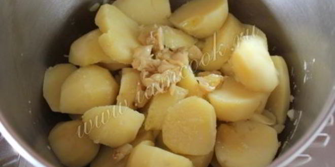 Рецепт картофельное пюре с печеным чесноком