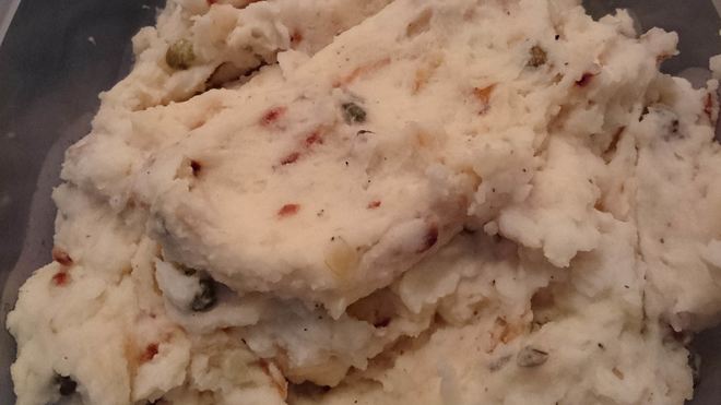 Рецепт Картофельное пюре с жареным луком и каперсами