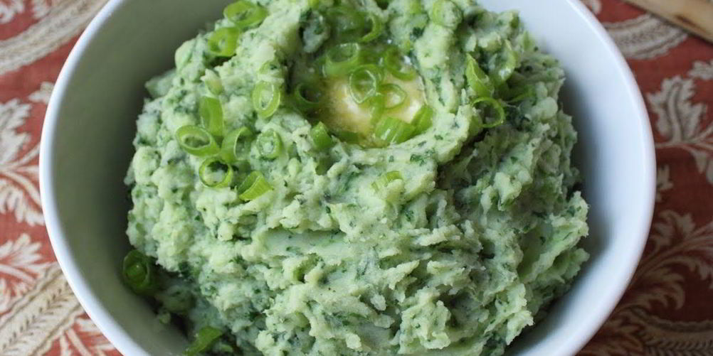 Как приготовить картофельное пюре со шпинатом