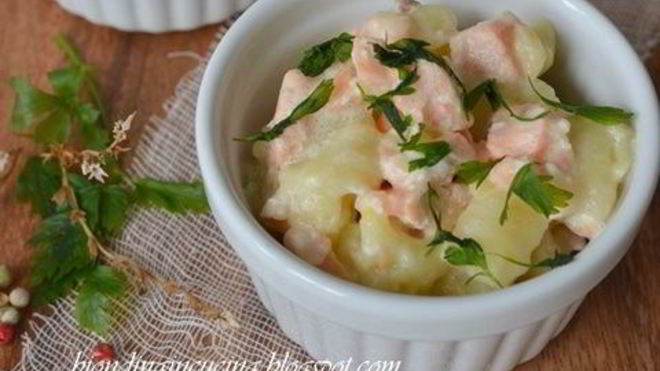 Рецепт Картофельные ньокки с соусом из лосося