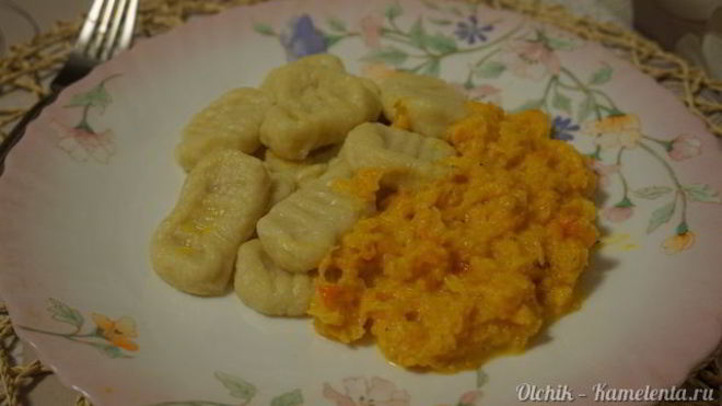 Рецепт Картофельные ньокки с тыквенным соусом