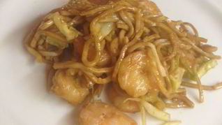 Рецепт Китайская лапша с креветками