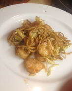 Китайская лапша с креветками