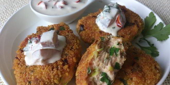 Рецепт котлетки из лосося с томатным соусом