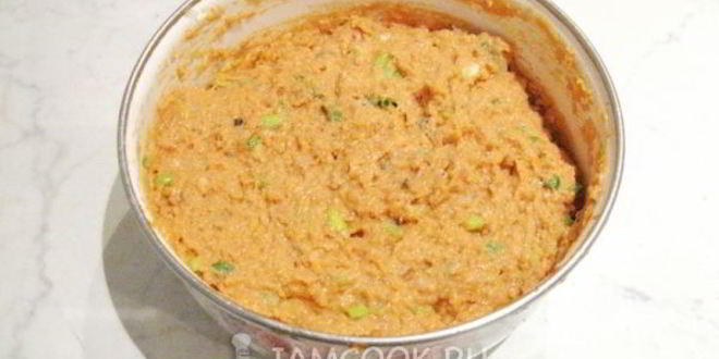 Рецепт котлеты из фарша лосося с зеленым луком