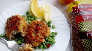 Рецепт Котлеты из гречи с капустой и грибами