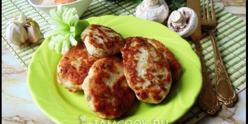 Рецепт котлеты из кабачков с грибами
