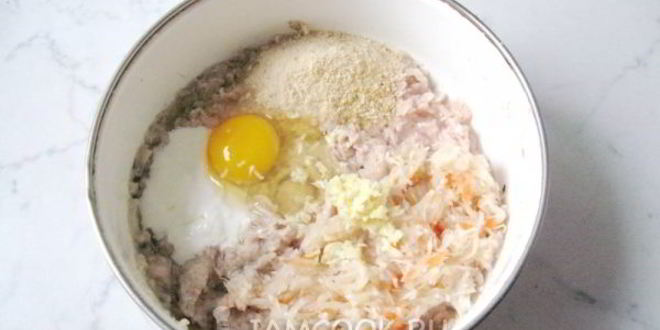 Рецепт котлеты из индейки с квашеной капустой и грибами