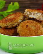 Котлеты из консервы сайры с рисом