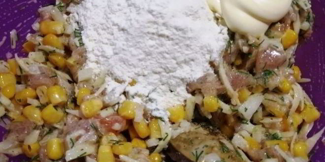 Рецепт котлеты из курицы и кукурузы