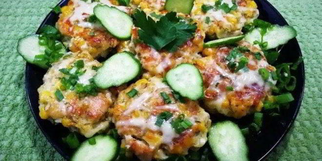 Рецепт котлеты из курицы и кукурузы
