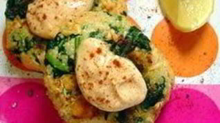 Рецепт Котлеты из лосося с чесночным майонезом по-мароккански