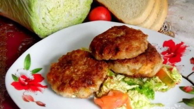 Рецепт Котлеты из пекинской капусты с фаршем