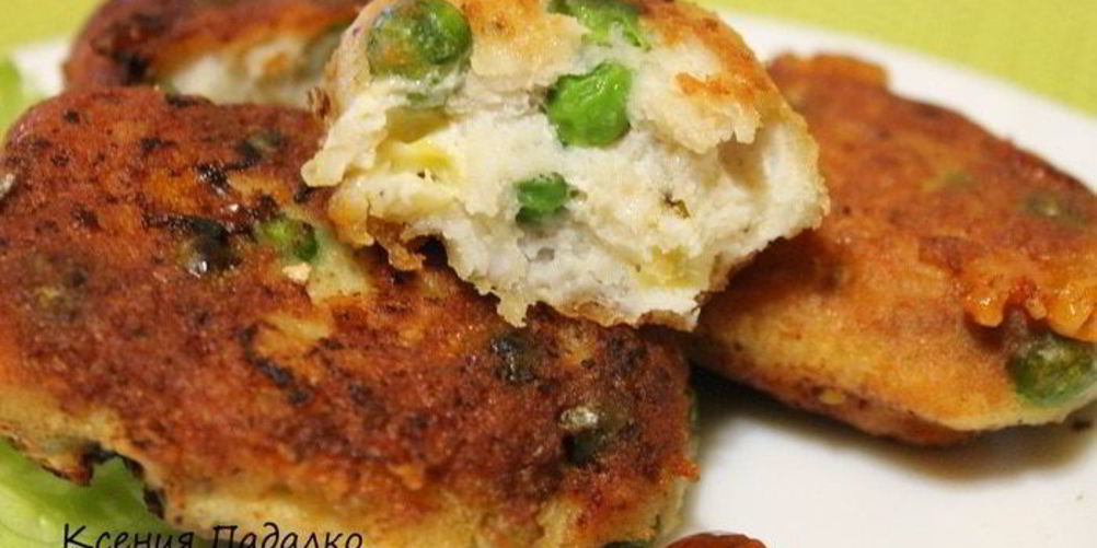 Как приготовить котлеты из судака с зеленым горошком