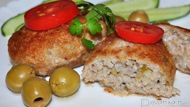 Рецепт Котлеты с оливками по-испански