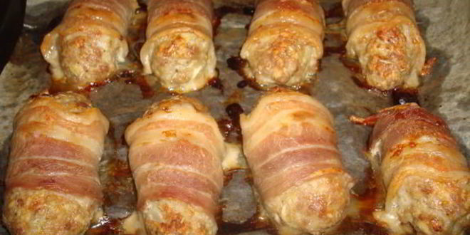 Рецепт котлеты с розмарином в беконе