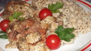 Рецепт Куриные котлеты под грибным соусом