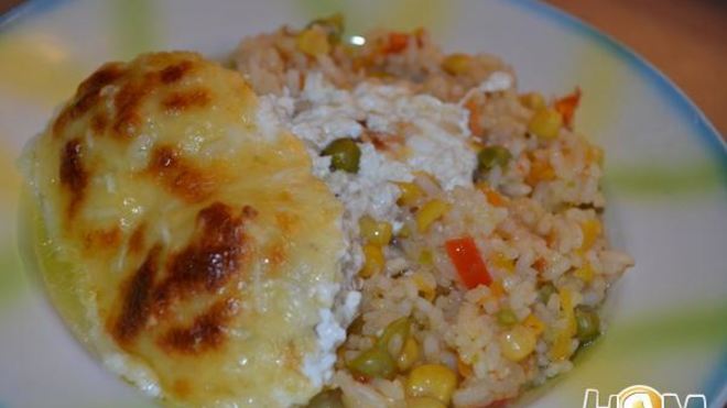 Рецепт Куриные котлеты с рисом по-католински