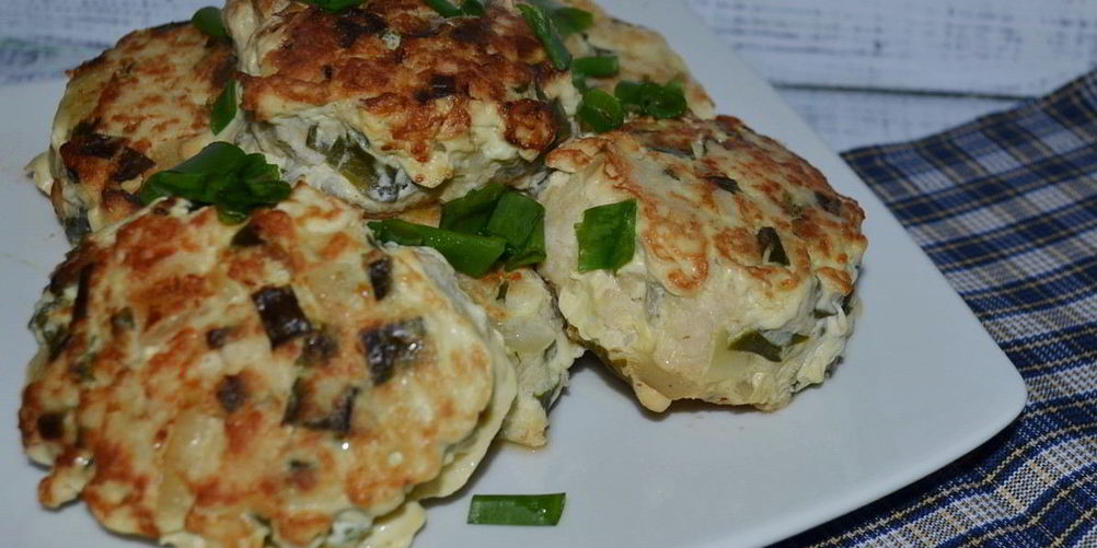 Рецепт котлеты из фарша лосося с зеленым луком