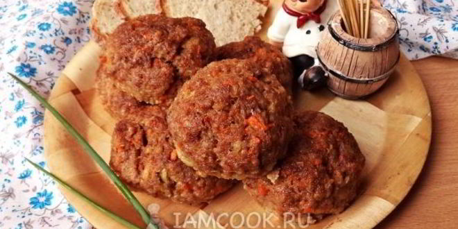 Рецепт мясные котлеты с морковью в духовке