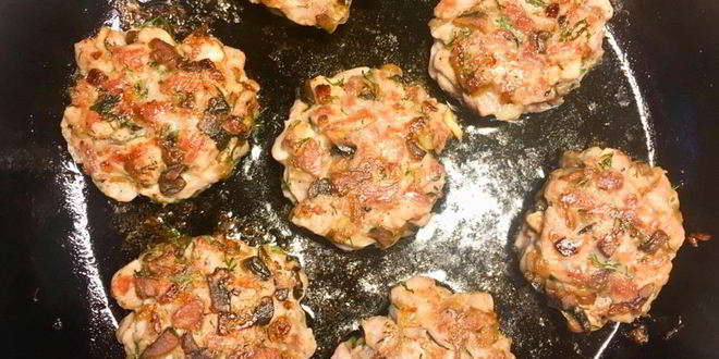 Рецепт рубленые котлеты из индейки с грибами