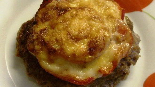 Рецепт Запеченная котлета с гарниром