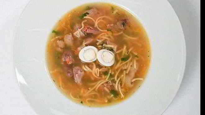 Рецепт Куриная лапша с потрохами