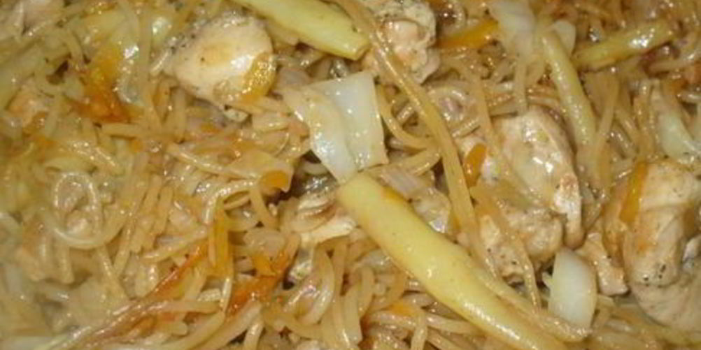 Как приготовить лапша по-китайски с курицей