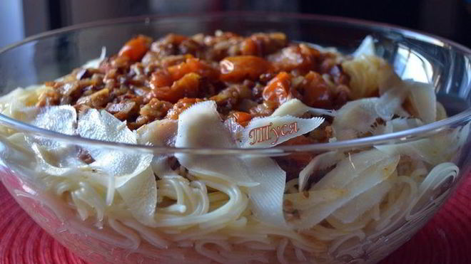 Рецепт Лапша по-провансальски