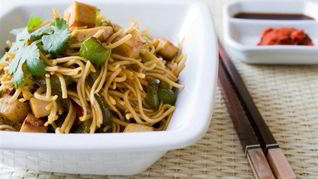 Рецепт Лапша с карри и сыром тофу