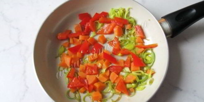 Рецепт лапша с креветками и овощами