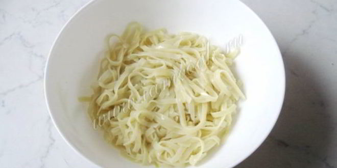 Рецепт лапша с креветками и овощами