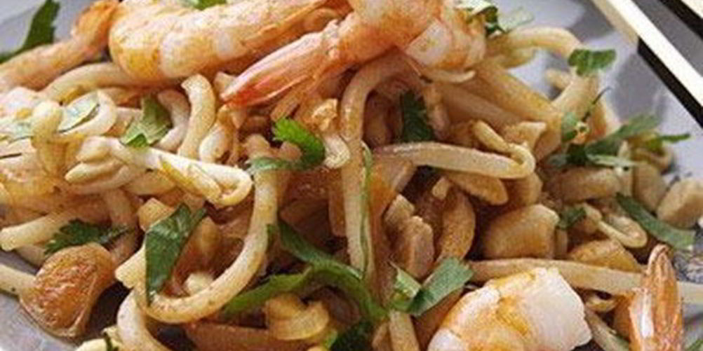 Как приготовить лапша с креветками по-тайски