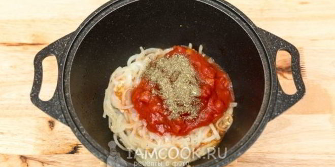 Рецепт лапша с курицей в томатном соусе