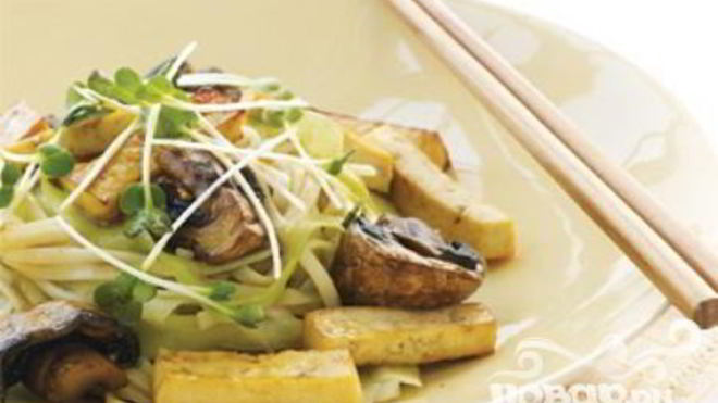 Рецепт Лапша с тофу и грибами