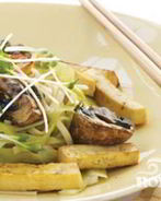 Лапша с тофу и грибами