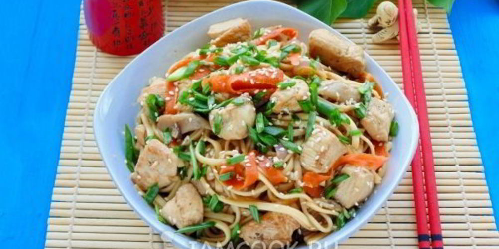 Рецепт вок лапша с курицей