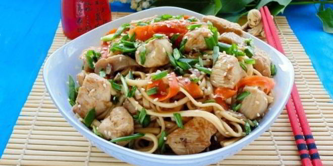 Рецепт лапша удон с курицей