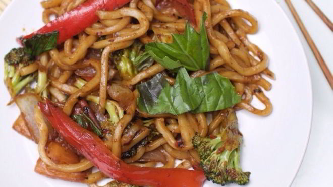 Рецепт Лапша удон с овощами