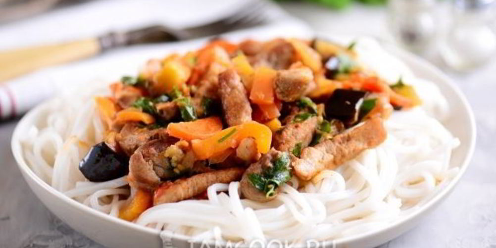 Рецепт лапша удон с овощами