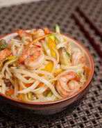 Лапша вок с креветками