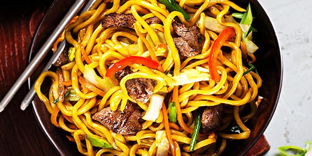 Как приготовить лапша вок со свининой и овощами