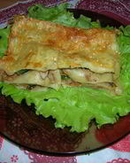 Лазанья мясо-шпинатная