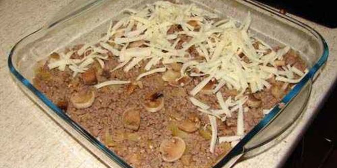 Рецепт лазанья с фаршем и грибами