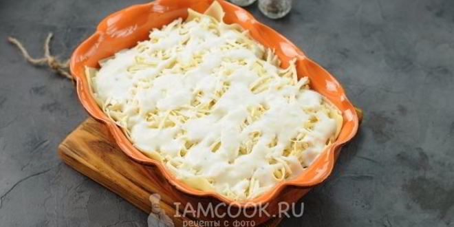 Рецепт лазанья с грибами и сыром