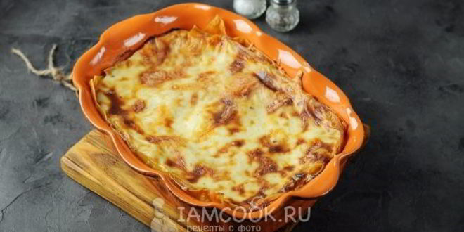Рецепт лазанья с грибами и сыром