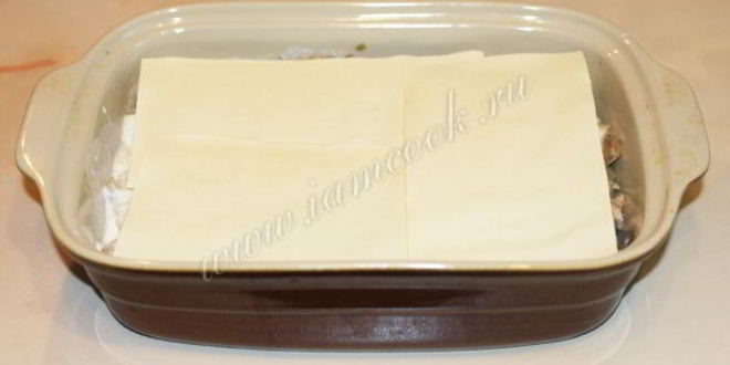 Рецепт лазанья с курицей и грибами