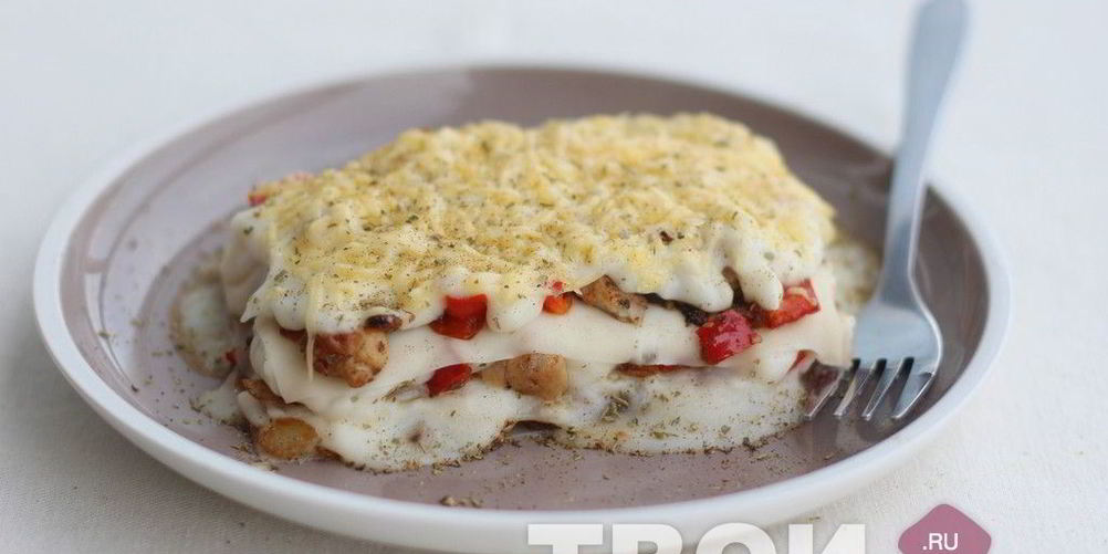 Рецепт лазанья с курицей и грибами