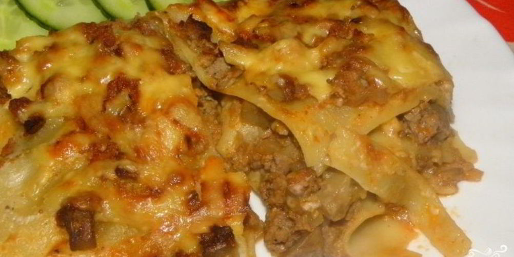 Рецепт лазанья с курицей и грибами